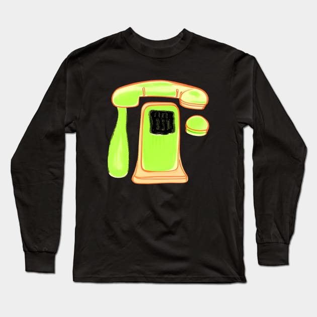 Telephone Long Sleeve T-Shirt by Maria Murtaza